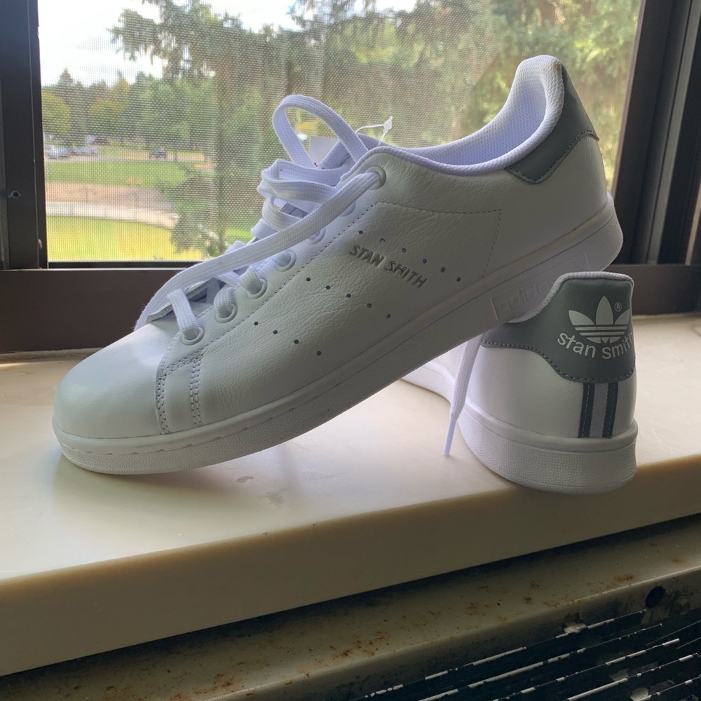 Adidas Stan Smith White Grey and Silver